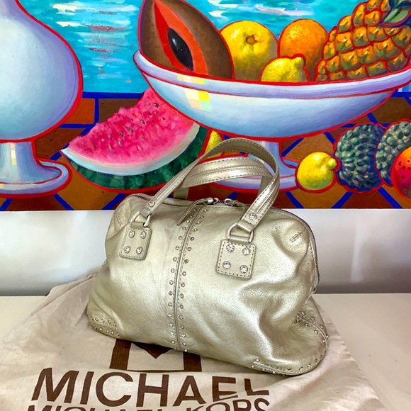 Michael Kors metallic gold with silver rhinestones - Picture 2 of 3